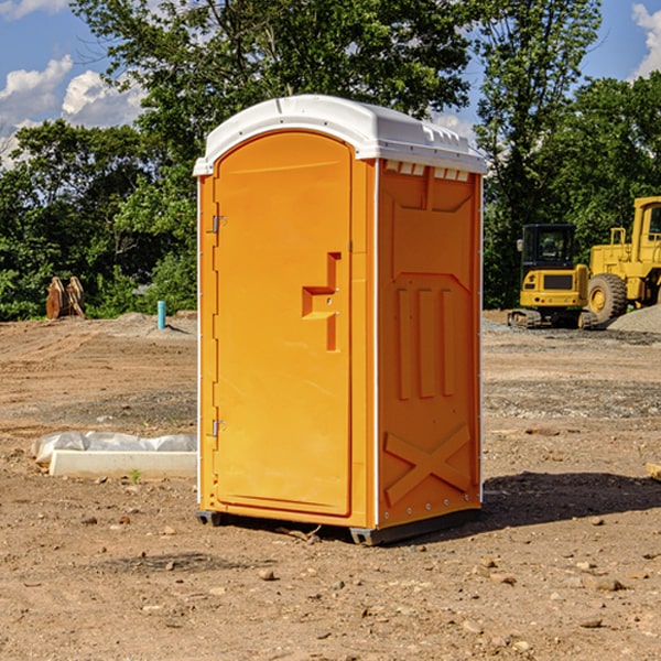 how often are the porta potties cleaned and serviced during a rental period in Sanderson Florida